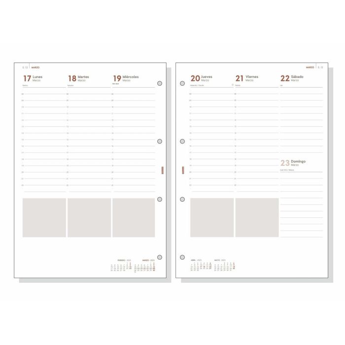 Recambio para Agenda Finocam R4099 4000 A4 2025 21 x 29,7 cm 2