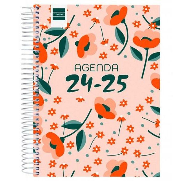 Finocam Agenda Para Estudiantes Cool Espiral 4º 1Dp Floral 2024-2025