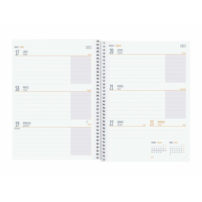 Agenda Finocam Cool Lila Cuarto 15,5 x 21,2 cm 2024-2025 1