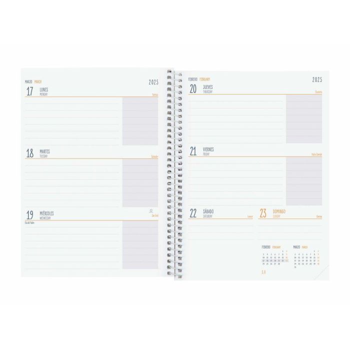 Agenda Finocam COOL Multicolor Cuarto 15,5 x 21,2 cm Selva 2024-2025 2