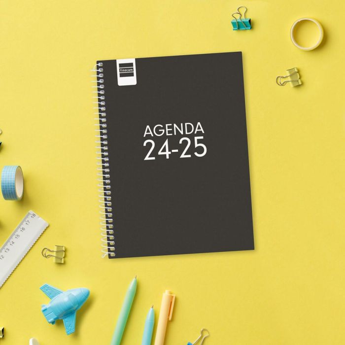 Agenda Finocam COOL Negro Cuarto 15,5 x 21,2 cm 2024-2025 4