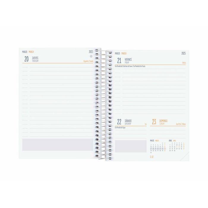 Agenda Finocam COOL Negro 1/8 12 x 16,4 cm 2024-2025 2