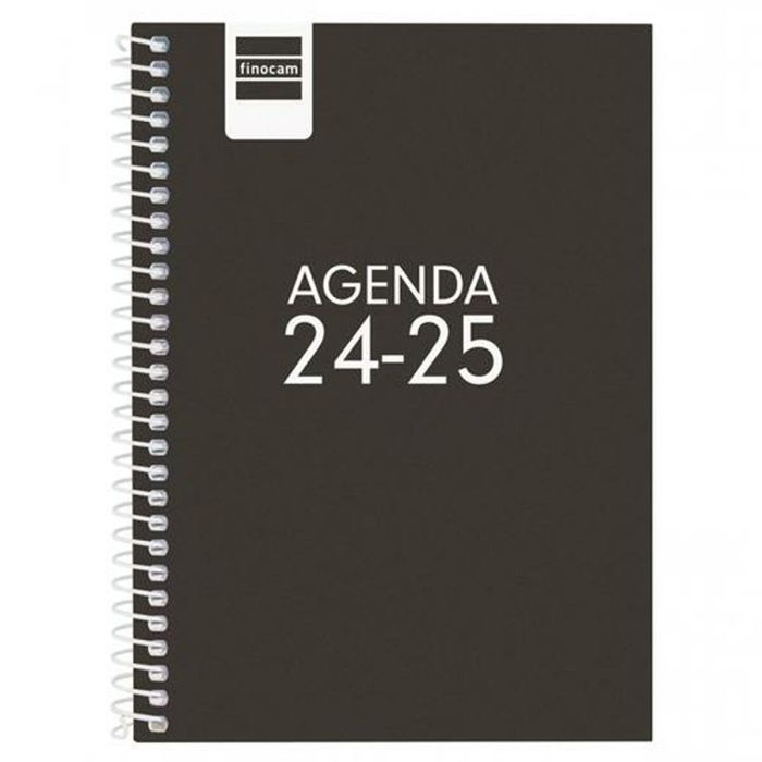 Finocam Agenda Para Estudiantes Cool Espiral 8º Svh Negro 2024-2025