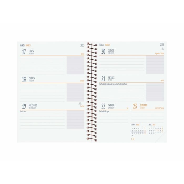 Agenda Finocam Negro 1/8 12 x 16,4 cm 2024-2025 2