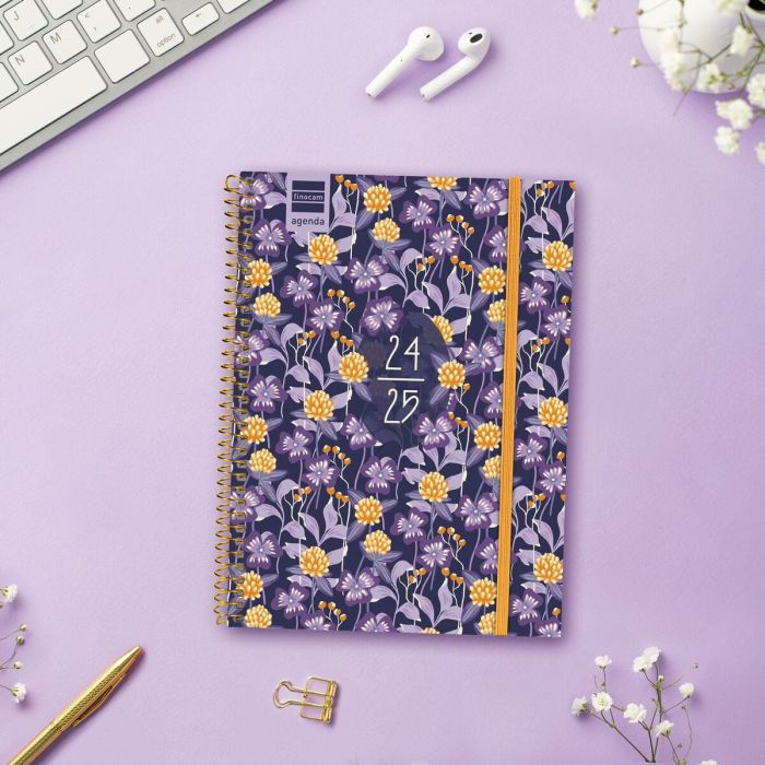 Agenda Finocam 4º SVH Morado Multicolor Cuarto 15,5 x 21,2 cm 2024-2025 4