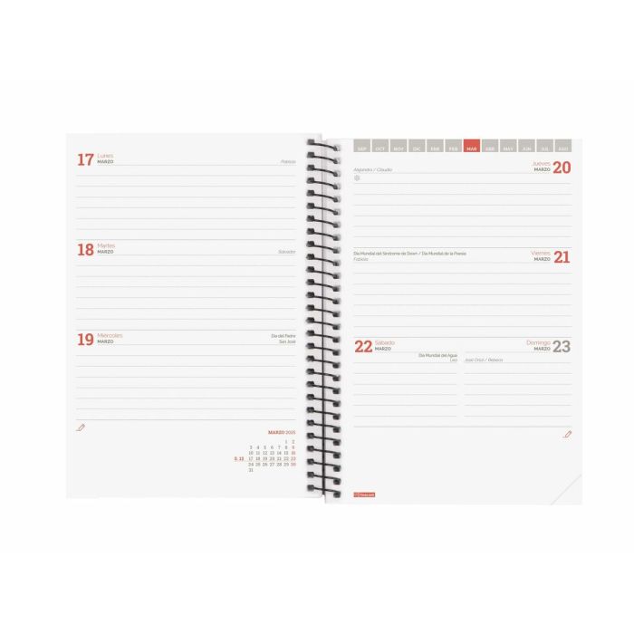 Agenda Finocam SVH Rojo 12 x 17,1 cm 2024-2025 2