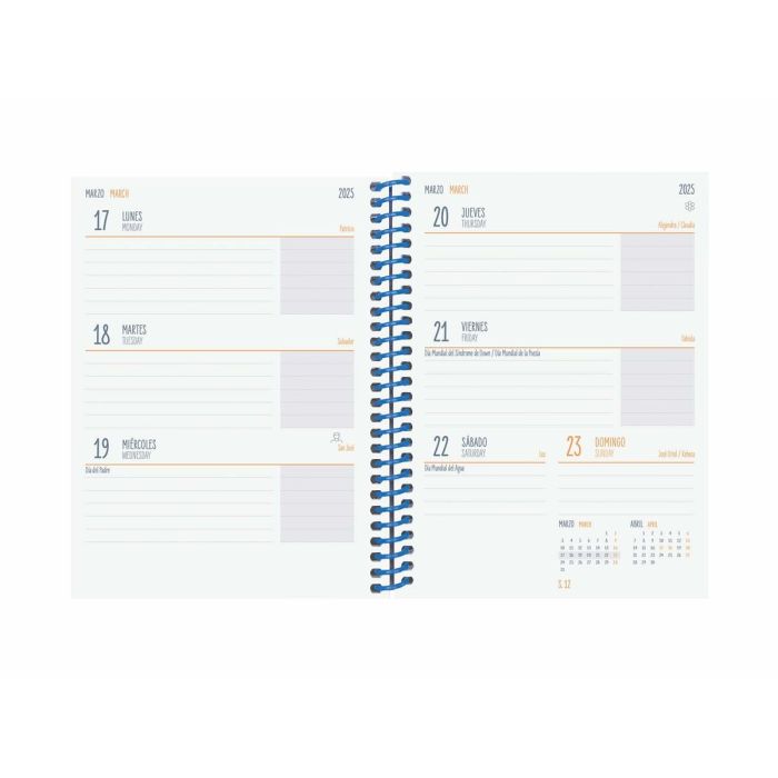 Agenda Finocam DIVA Negro 1/8 12 x 16,4 cm 2024-2025 2