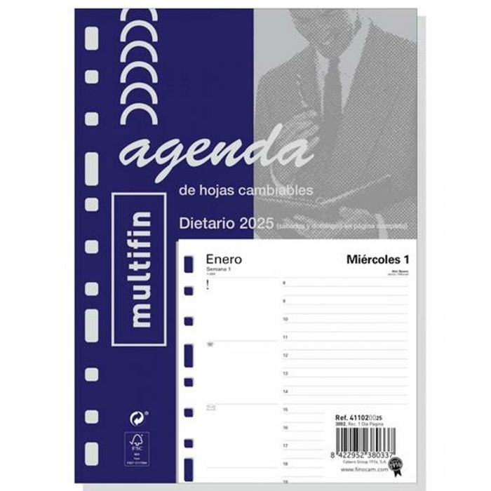 Finocam Recambio Agenda Anual Multifin 3002-155x215 mm 1Dp 2025