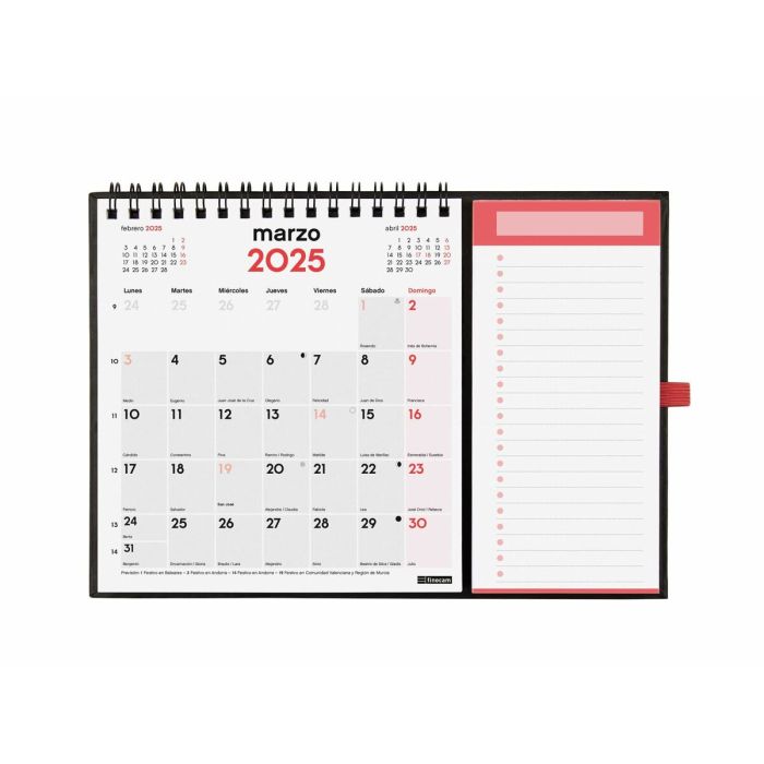 Calendario de pared Finocam Papel 2025 14 x 15 cm 5