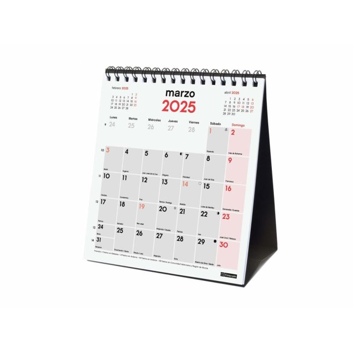 Calendario de Sobremesa Finocam Papel 14 x 15 cm 2025 2