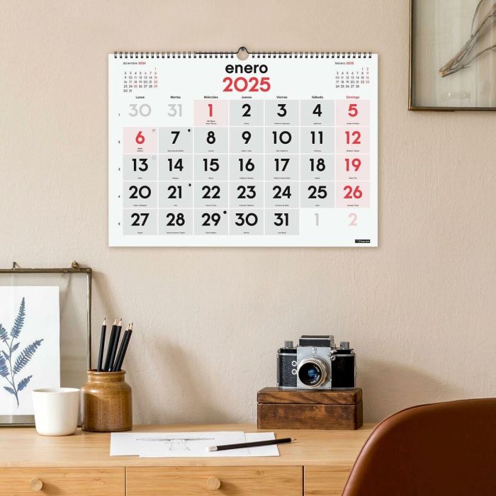 Calendario de pared Finocam Papel 2025 43 x 31 cm 1