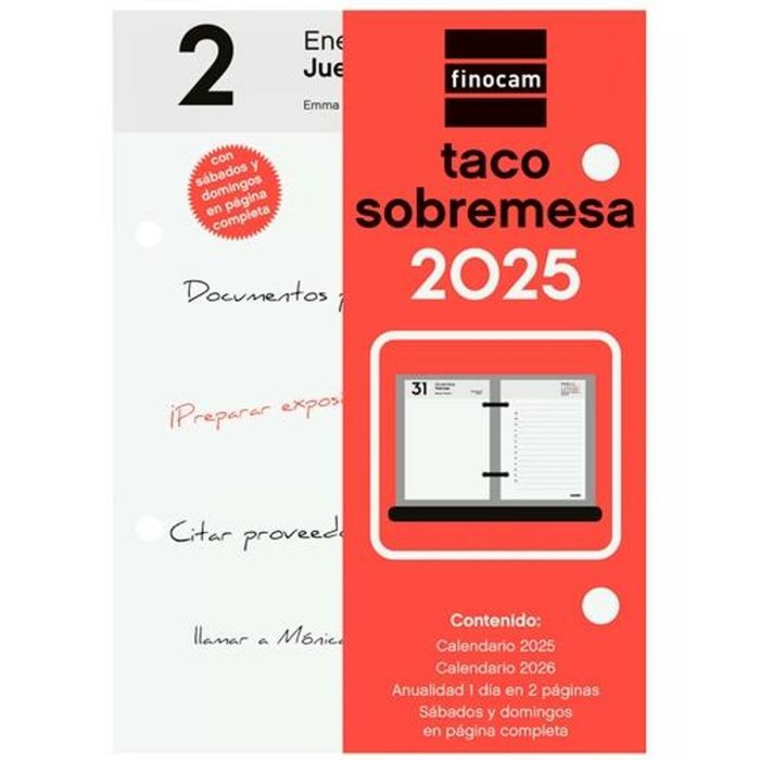 Finocam Taco Calendario De Sobremesa 85x120 mm Neutro 2025