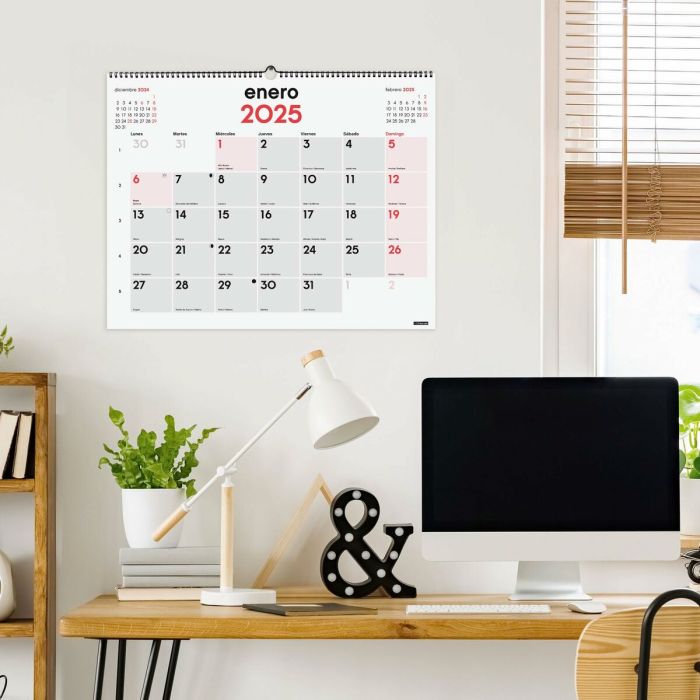 Calendario de pared Finocam Papel 2025 54 x 42 cm 6