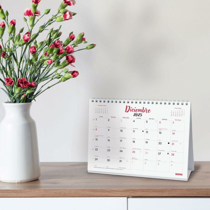 Calendario de Sobremesa Finocam CHIC Blanco Papel 21 x 15 cm 2025 6