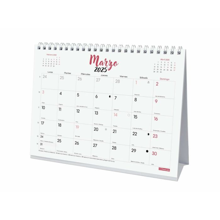 Calendario de Sobremesa Finocam CHIC Blanco Papel 21 x 15 cm 2025 4