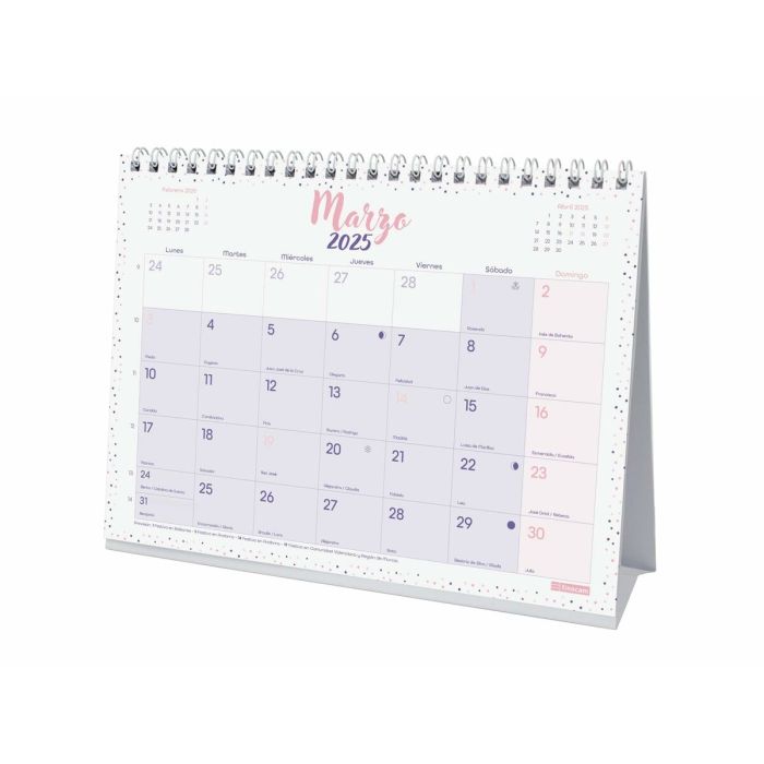 Calendario de Sobremesa Finocam CHIC Morado Papel 21 x 15 cm 2025 2