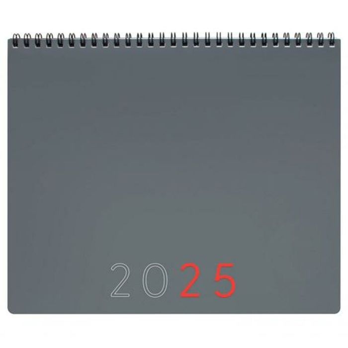 Planificador 2025 Mes Vertical+Notas 250X200Mm Gris Internacional Finocam 625505025