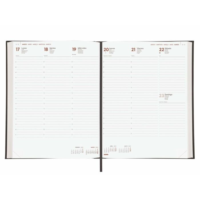 Agenda Finocam DYNAMIC MILANO Y12 Negro 21 x 27 cm 2025 3