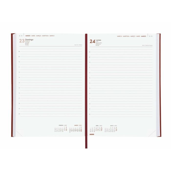 Agenda Finocam DYNAMIC MILANO Y11 Burdeos 16,5 x 24 cm 2025 3