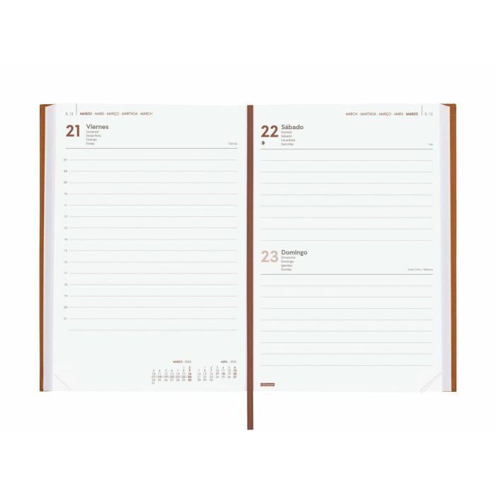 Agenda Finocam DYNAMIC MILANO Y10 Marrón A5 14 x 20,4 cm 2025 3