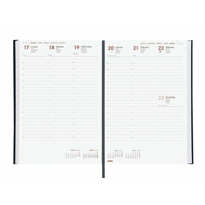 Agenda Finocam DYNAMIC MILANO Y11 Negro 16,5 x 24 cm 2025 3