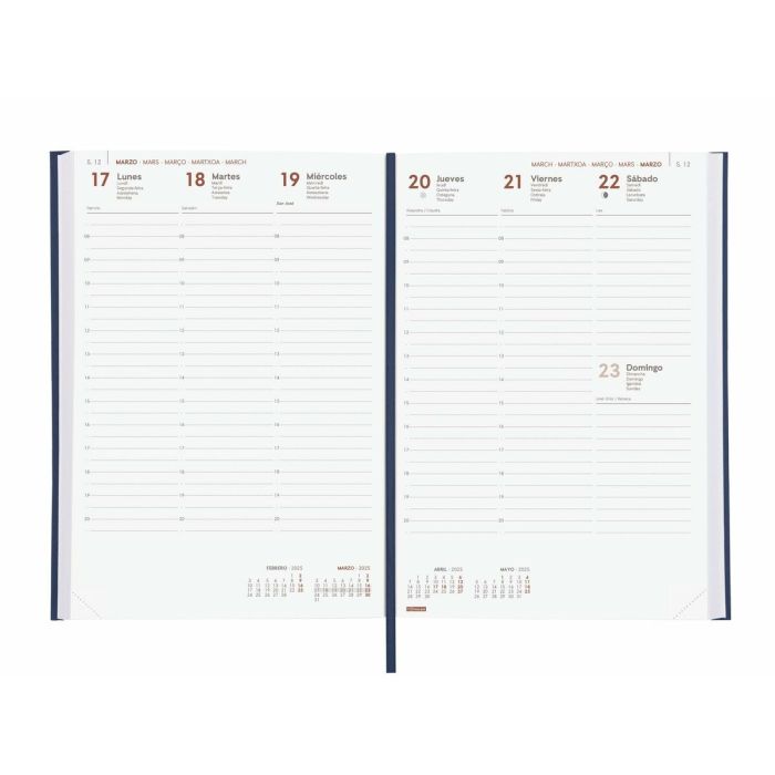 Agenda Finocam DYNAMIC MILANO Y11 Azul 16,5 x 24 cm 2025 3