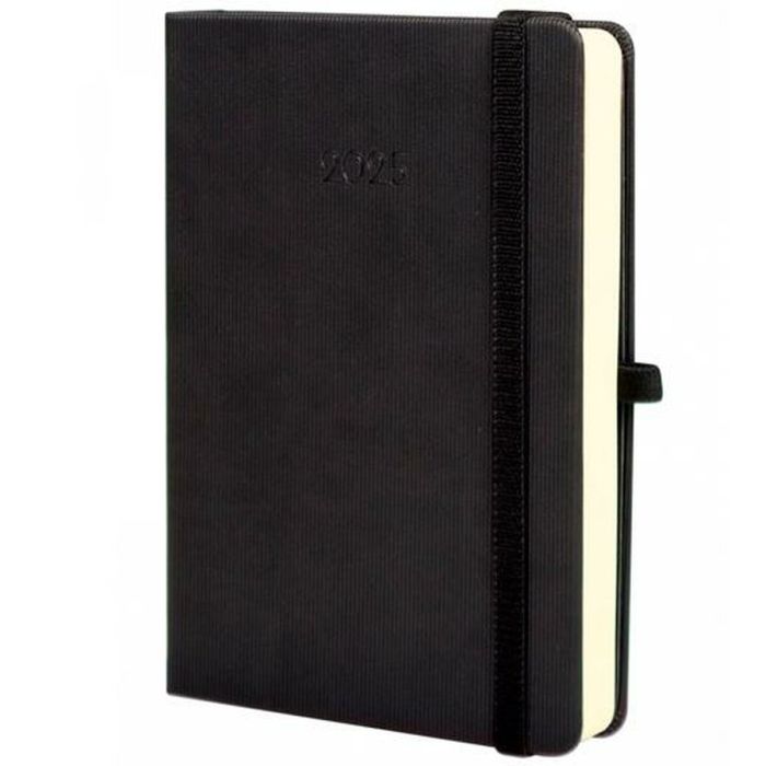 Finocam Agenda Anual Minimal Textura M4-118x168 mm 1Dp Negro 2025