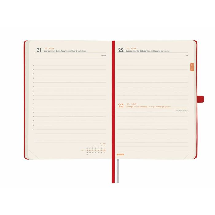 Agenda Finocam MINIMAL Rojo 11,8 x 16,8 cm 2025 4