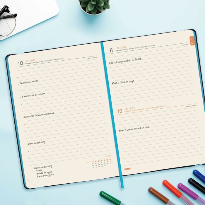 Agenda Finocam FLEXI Negro A5 14,8 x 21 cm 2025 Lisa 6 Agenda Finocam FLEXI Negro A5 14,8 x 21 cm 2025 Lisa 6