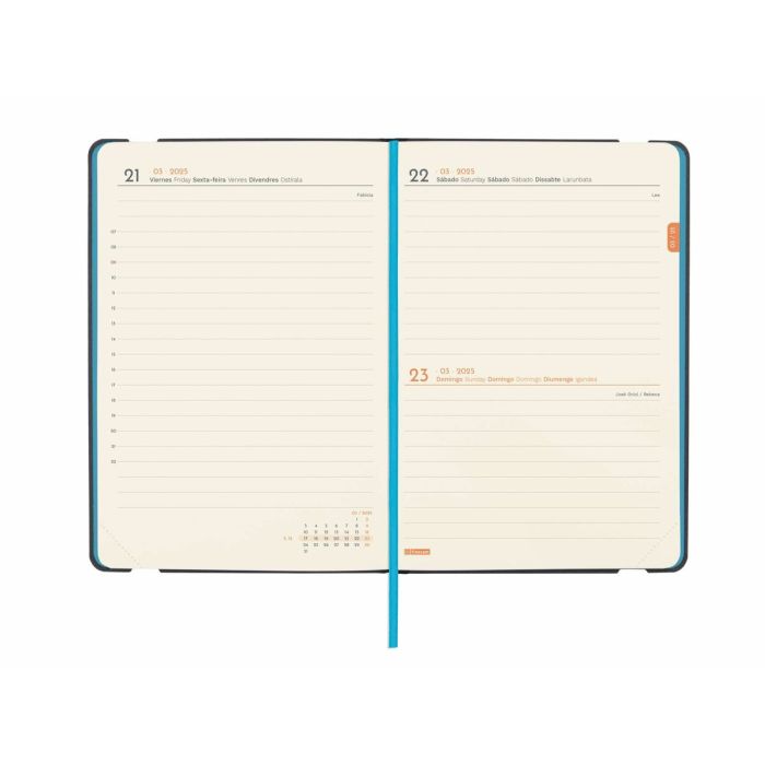 Agenda Finocam FLEXI Negro 11,8 x 16,8 cm 2025 Lisa 4