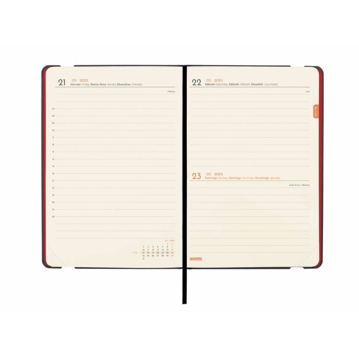 Agenda Finocam FLEXI Rojo 11,8 x 16,8 cm 2025 Lisa 4