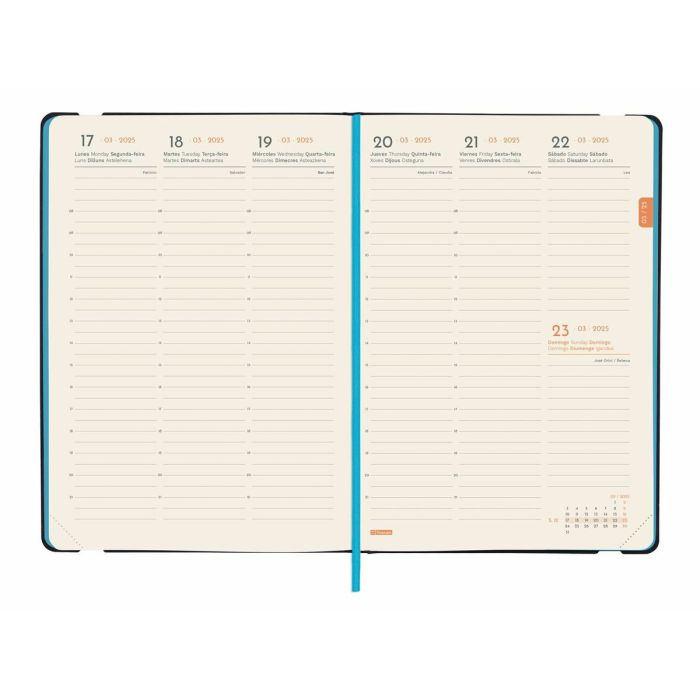 Agenda Finocam Negro A5 14,8 x 21 cm 2025 4