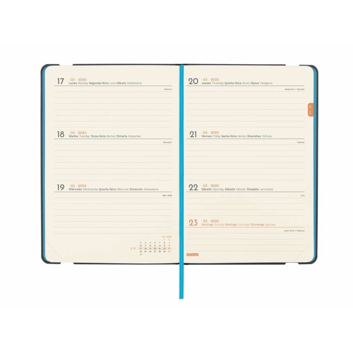 Agenda Finocam FLEXI Negro 11,8 x 16,8 cm 2025 Lisa 4