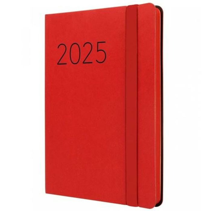 Finocam Agenda Anual Flexi Lisa F4-118x168 mm Svh Rojo 2025