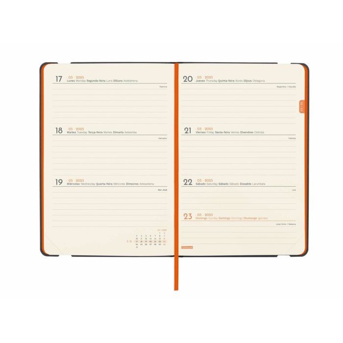 Agenda Finocam FLEXI Azul 11,8 x 16,8 cm 2025 Lisa 4