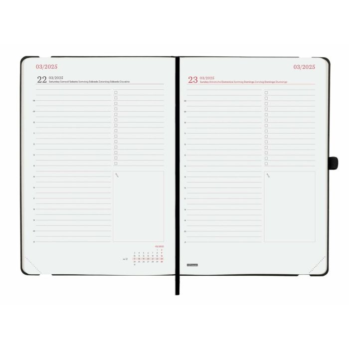 Agenda Finocam CAPRI FA5 Negro A5 14,8 x 21 cm 2025 4