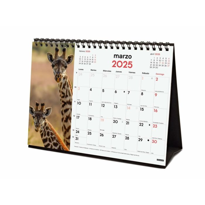 Calendario de Sobremesa Finocam FAUNA SALVAJE Multicolor Papel 21 x 15 cm 2025 4