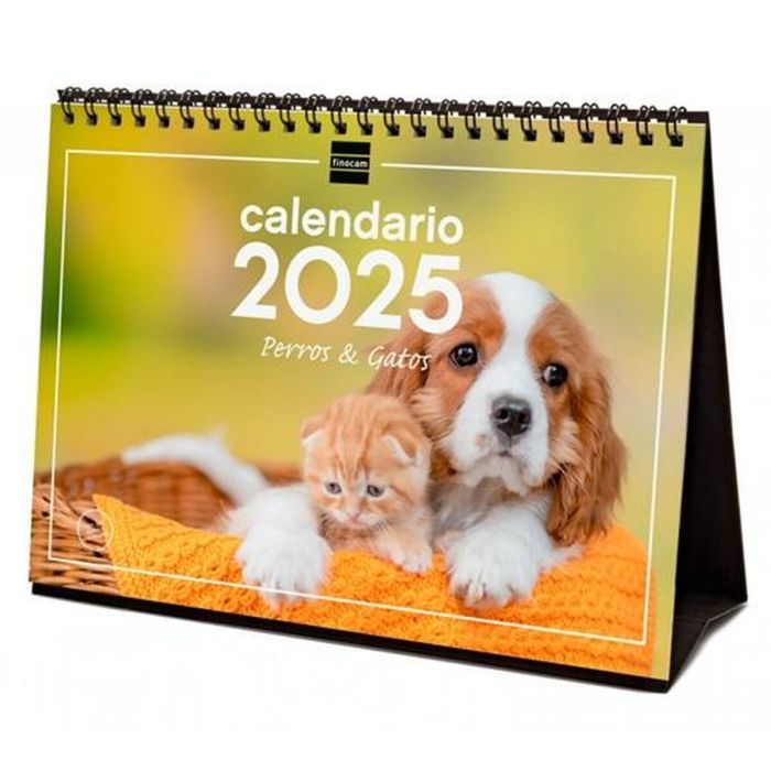 Finocam Calendario De Sobremesa Para Escribir S-210x150 mm Imágenes Perros Y Gatos 2025