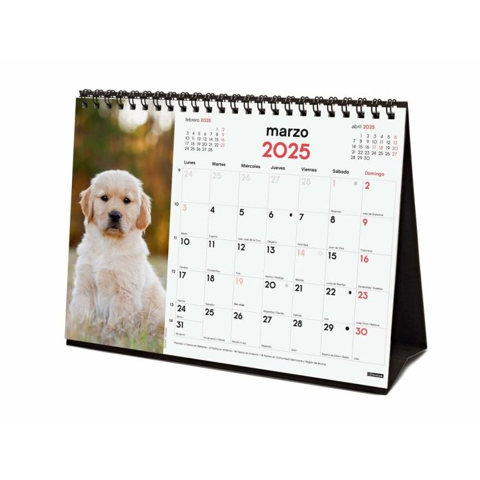 Calendario de Sobremesa Finocam CACHORROS CARIÑOSOS Multicolor Papel 21 x 15 cm 2025 4