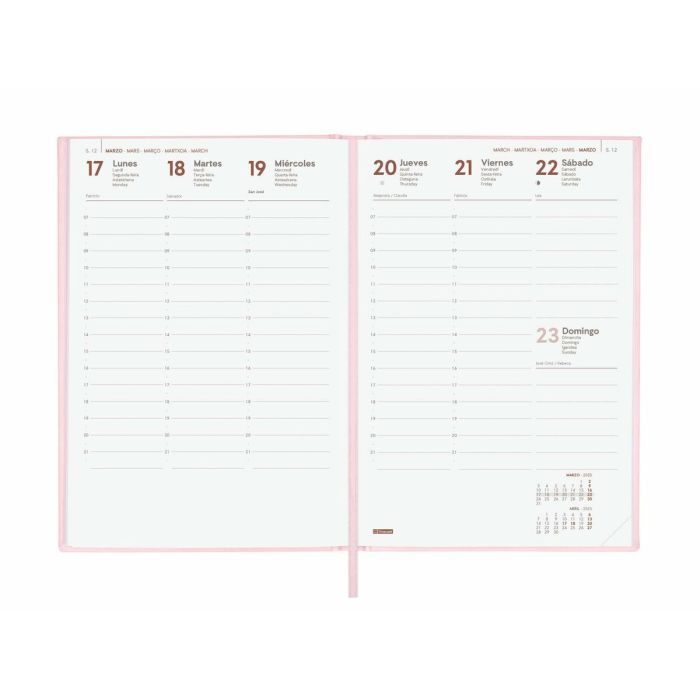 Agenda Finocam DYNAMIC LONDON Y10 Rosa A5 14 x 20,4 cm 2025 3