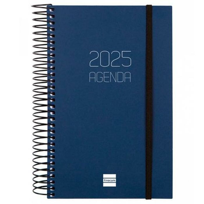 Finocam Agenda Anual Opaque Espiral E5-117x181 mm 1Dp Azul 2025