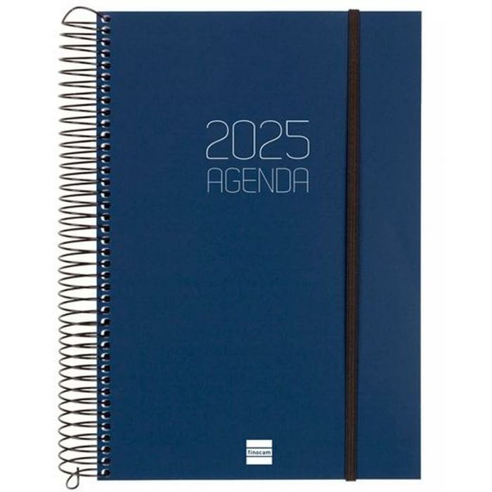 Finocam Agenda Anual Opaque Espiral E11-165x242 mm 1Dp Azul 2025