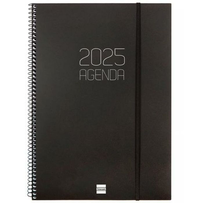 Finocam Agenda Anual Opaque Espiral E40-210x297 mm Svv Negro 2025