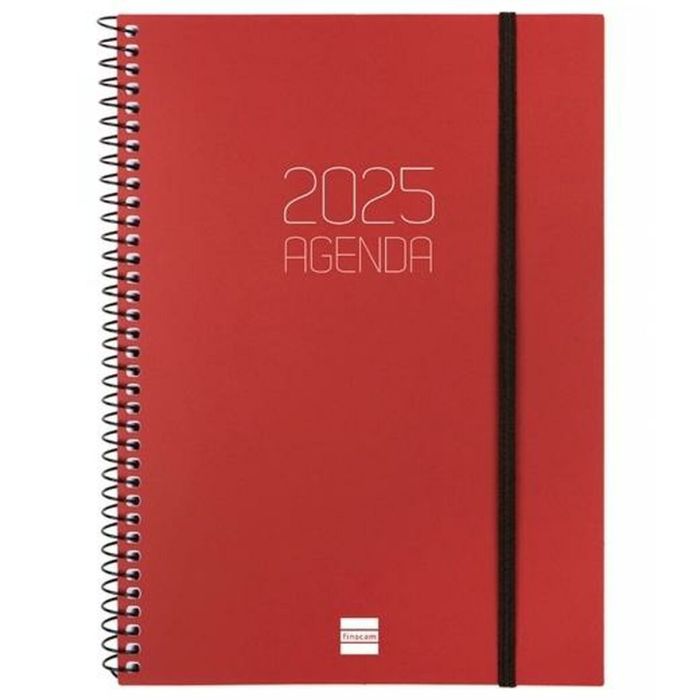 Finocam Agenda Anual Opaque Espiral E10-155x212 mm Svv Burdeos 2025