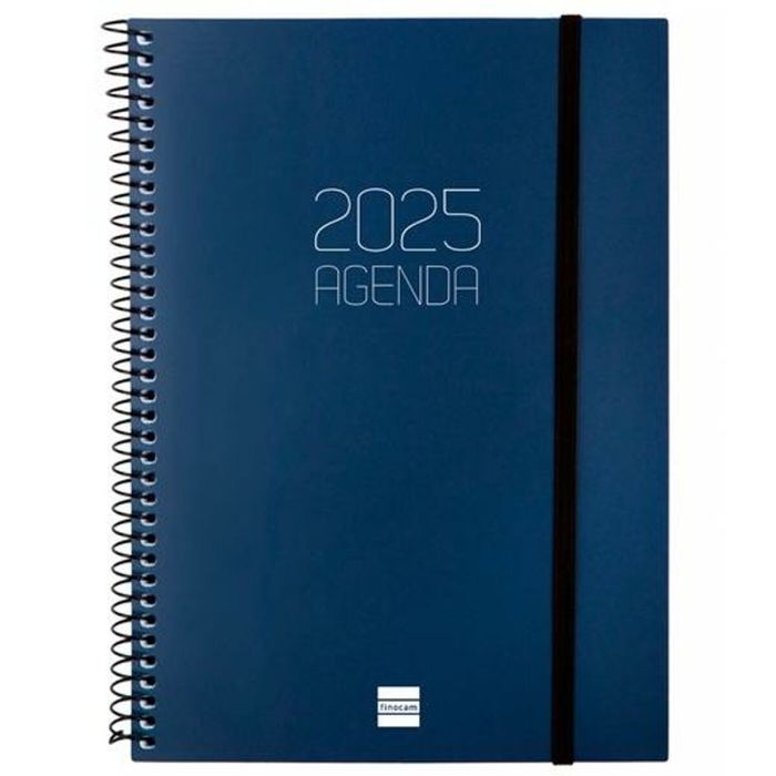 Finocam Agenda Anual Opaque Espiral E10-155x212 mm Svv Azul 2025