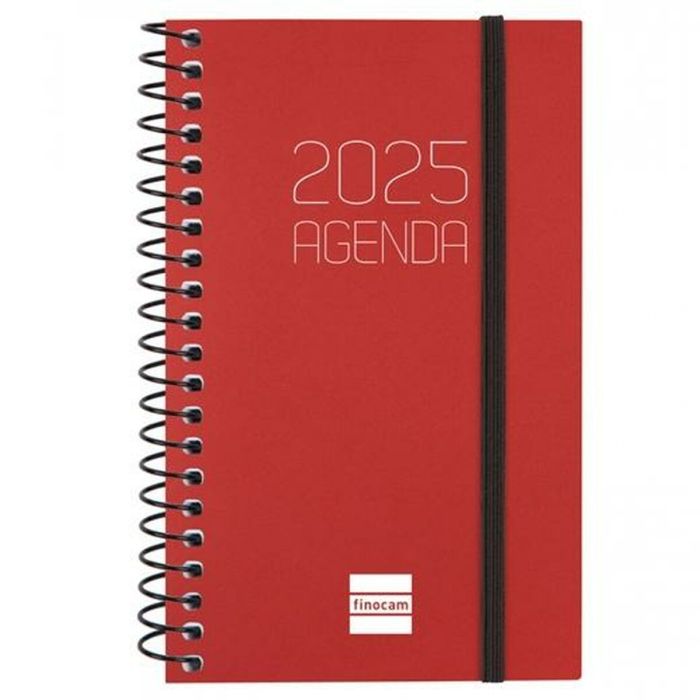 Finocam Agenda Anual Opaque Espiral E3-79x127 mm Svh Burdeos 2025