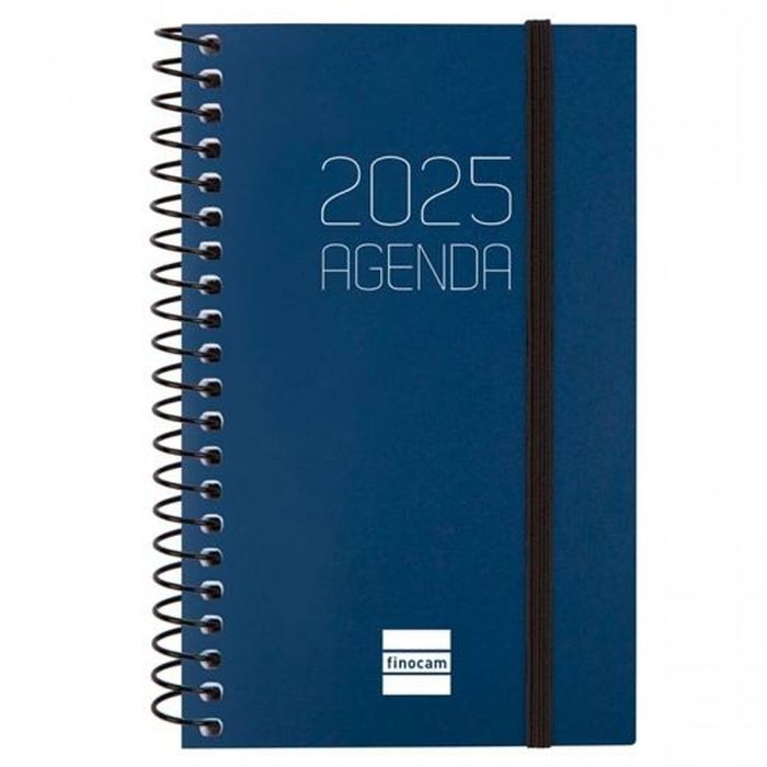 Finocam Agenda Anual Opaque Espiral E3-79x127 mm Svh Azul 2025