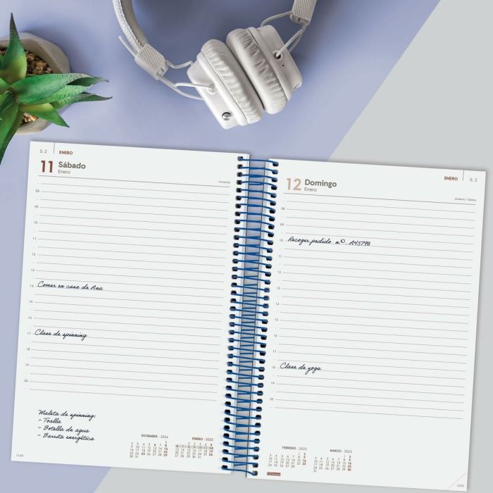 Agenda Finocam YEAR Azul 16,5 x 24,2 cm 2025 4