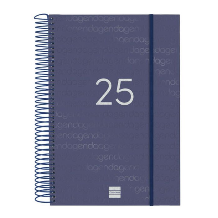 Finocam Agenda Anual Year Espiral E11-165x242 mm 1Dp Azul 2025