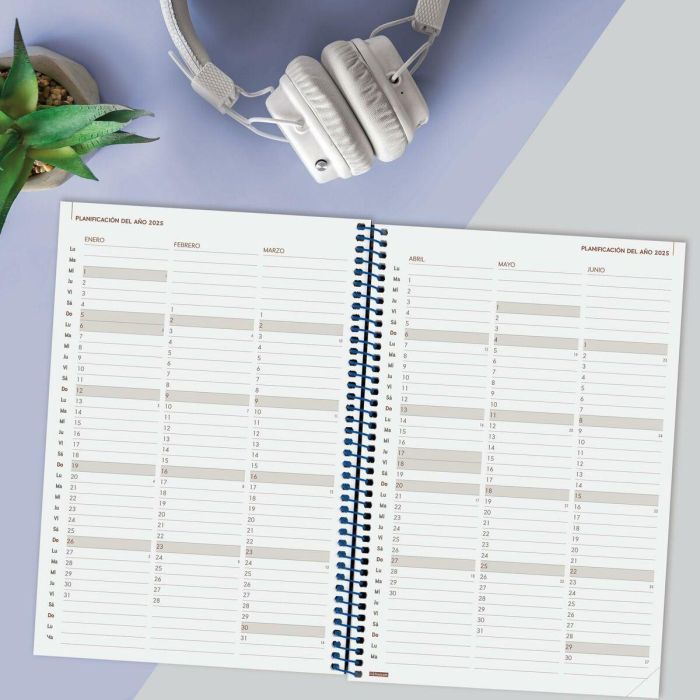 Agenda Finocam YEAR E-11 Azul 16,5 x 24,2 cm 2025 3